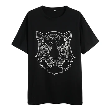 Sieviešu T-krekls Apģērbu Tiger Garām Drukāt Sieviešu Tee Krekls Sieviešu Ikdienas Smieklīgi, Topi ar Īsām Piedurknēm O-veida kakla Harajuku Dāmu T-krekls
