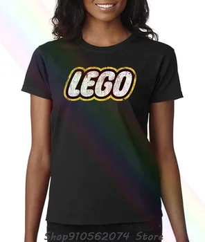 Sieviešu T-krekls ar Logo Lego Antichizzato Mattoncini Giochi Anni 80 Mattel Duplo