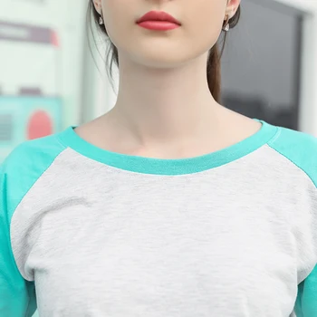 Sieviešu T-Krekls Salaist O-veida Kakla Kokvilnas Septiņi-Ceturtdaļu Piedurknēm Gadījuma vienkrāsainu Dāmas T Lielgabarīta Topi, t-veida topi Sleepwear