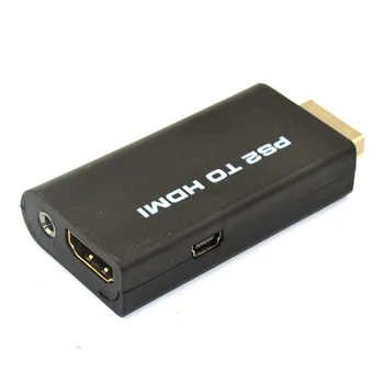 Sieviešu un vīriešu par PS2 Displejs ar HDMI saderīgas Konvertors, Audio, Video Konvertēt 3.5 mm Adapteris priekš PS2 ar Mazumtirdzniecības kastē