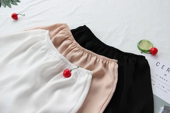 Sieviešu vasaras zaudēt drošības šorti bikses plānas, liela izmēra elastīgs viduklis stabilu apakšveļa melna balta S/M/L