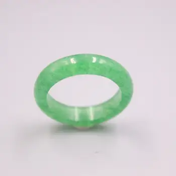 Sieviešu Ķīnas Zaļā Jadeite Jade Gredzenu Joslu Nekustamā Patiesu Apkures Jade 5mm Gredzena Izmērs MUMS 7.75 & 9