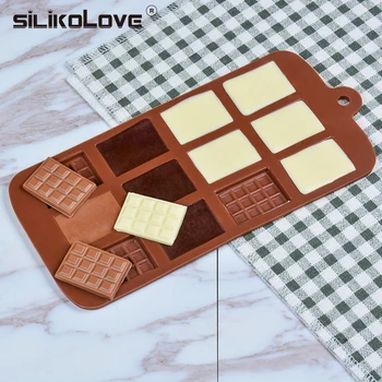 SILIKOLOVE 12 Pat 3d Silikona Šokolādes Pelējuma Kūku Cepšanas Rīki Sīkfailus, Pelējuma Eco-Friendly DIY Virtuves Bakeware