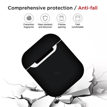 Silikona Austiņas Gadījumā Par Apple Airpods 2 Lieta Vāks AirPods Bluetooth Uzlādes Lodziņā Gadījumā Ultra Plānas AirPods Aizsardzības Gadījumā