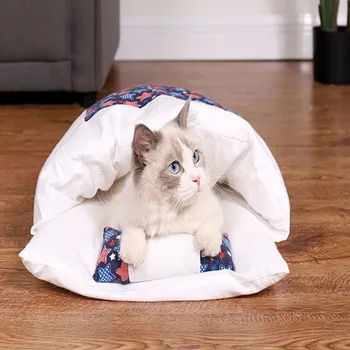 Siltā Suņu Kaķu Gulta Noņemams Guļammaiss Dīvāni Mat Ziemas Kaķu Nams Piederumi Pet Gulta Mazo Suņu Ligzdu Spilvenu Pet Produkti