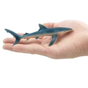 Simulācijas Jūras Zilā Haizivs Manatee Delfīnu attēls plastmasas dzīvnieki modelis pasaku amatniecības statuetes mājas apdares dekoru, Dāvanu Bērniem