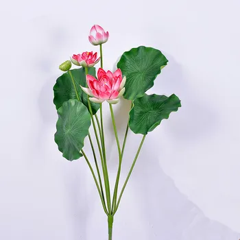 Simulācijas PVC mākslīgā lotus leaf lotosa ziedu Budas ūdens lilija apdare, augi, ziedu, baseinu, ainavu, dārzu dekorēšana