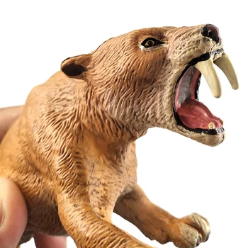 Simulācijas saber zobiem tiger Dzīvnieku Modelis rīcības attēls pasaku dārza dekorēšanas piederumi Dāvanu Bērniem Pvc izglītības rotaļlietas