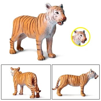 Simulācijas Tiger Ģimenes Kolekcijas Rotaļlietas Pvc Dzīvnieku Statiskā Cietā Savvaļas Dzīvnieku Rotaļlietas Bērniem
