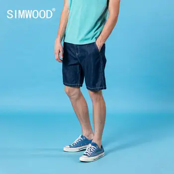 SIMWOOD 2020. gada Vasaras Jaunas Džinsa Bikses Vīriešu Plus Lieluma klasiskas pusgarās kokvilna, augsta kvalitāte, modes šorti SJ130046