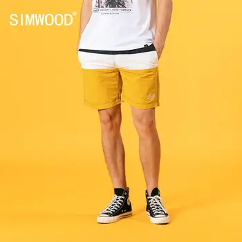 SIMWOOD 2020. gada vasarā jaunu colorblock bikses vīriešu modes aukliņu pludmales šorti svētku brīvdienas šorti SJ150157