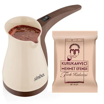 Sinbo pārnēsājamas elektriskās turku kafijas kanna biroja kafijas automāts vārīta piena kafijas tējkanna turcija'de izgatavoti virtuves piederumi