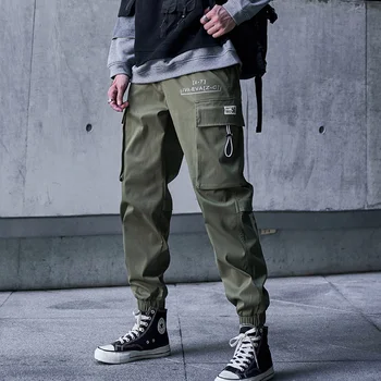 SingleRoad Mens Kravas Bikses Vīriešu Modes 2021 Sānu Kabatas Hip Hop Joggers Vīriešu Harajuku Japāņu Streetwear, Garās Bikses Vīriešiem