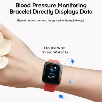Sirdsdarbības Ātrums, asinsspiediens OLED Smart Skatīties Fitnesa Tracker Aproce Smart Aproce Josla Sporta Ūdensizturīgs Smartwatch