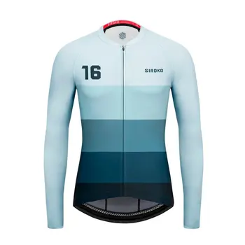 Siroko vīriešu velosipēdu džersija jaka ziemas siltu vilnas velosipēdu cikla garām piedurknēm komplekts maillot ciclismo velveteen sporta krekls drēbes