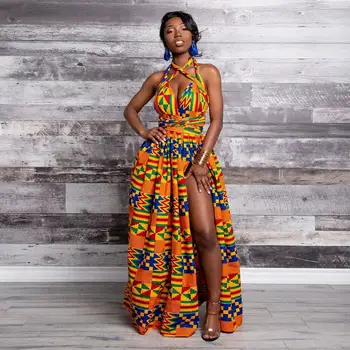 Siskakia Āfrikas Kleitas Sieviešu Modes DIY Pārsējs Digitālās drukas nelegālo Liela izmēra vairākas valkāt Spraugas, Naktsklubs Kleita Āfrikā