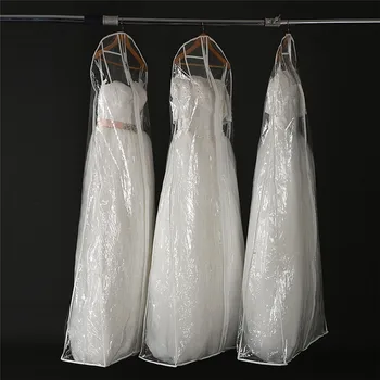 Skaidrs, Kāzu Kleitu Segtu PVC Plastmasas Uzglabāšanas Maisiņus nepievelk putekļus Lielu Līgavas Kleita Apģērba 160/170/180CM