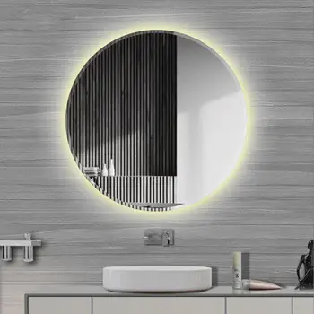 Skaistumu Grims LED Spoguļa apmales silti balta anti-miglas kārta vannas istabas spogulis Sienas Uzstādīts Karājas Tualetes, Vannas Spogulis HWC