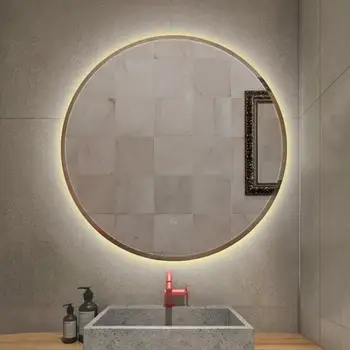 Skaistumu Grims LED Spoguļa apmales silti balta anti-miglas kārta vannas istabas spogulis Sienas Uzstādīts Karājas Tualetes, Vannas Spogulis HWC
