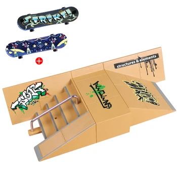 Skate Park Komplekts Ar 2CPS Pirkstu Skrituļdēlis Rotaļlietu Mini Klaviatūra Sliedes Komplekts Bērniem, Pieaugušajiem, Dekompresijas Rotaļlietas Dropshipping