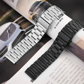 Skatīties joslas Samsung Rīku S3 Pierobežas Classic Watchstrap Nerūsējošā Tērauda watchband Skatīties 46mm Accessorie 18 20 22 24