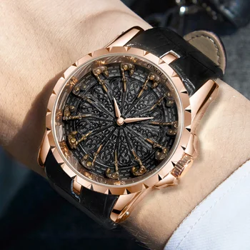 Skatīties Vīrieši Luksusa ONOLA Skatīties Biznesa Pulksteņi Modes rokas pulksteņi Ādas Watchband Sprādzes Vīriešu Pulkstenis Dāvana Vīriešiem homme montre