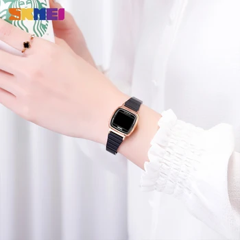 SKMEI Top Zīmolu Sieviešu un Meiteņu rokas Pulkstenis Ūdensizturīgs Modes Sieviešu LED Light Digital Watch Montre Femme 1543 Pulkstenis Dāmas rokas Pulksteņi