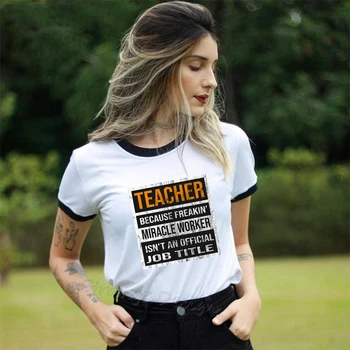 Skolotājs T Sievietēm Harajuku Patīk Mācīt Modes Sieviešu T-krekli Skolotāju Komanda Drēbes 2019 Vasaras Ulzzang Iespiests t-veida Topi
