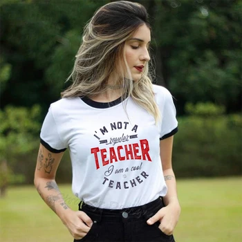 Skolotājs T Sievietēm Harajuku Patīk Mācīt Modes Sieviešu T-krekli Skolotāju Komanda Drēbes 2019 Vasaras Ulzzang Iespiests t-veida Topi