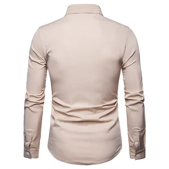Skotijas Jacobite Ghillie Svārciņi Krekls Vīriešiem Chemise Homme 2018 Modes Slim Fit Tīrtoņa Krāsas Uzvalku Ar Garām Piedurknēm Kleita Krekls Mens Augšu