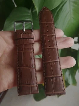 Skriešanās iegādāties matēts īstas ādas aproce skatīties 22mm watchband mens watche siksna melns brūns zemu cenu rokas pulksteņi band