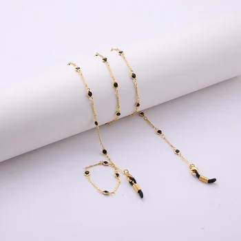 SKYRIM Jaunu Modes Sieviešu Briļļu Ķēdes Black Crystal Saulesbrilles, Lasīšanas Brilles, Ķēdes Eyewears Vadu Turētājs Kakla Siksnas Virves