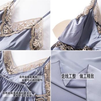Sleepwear Sieviešu Tērpu Komplekti, Mežģīnes Nightdress Peldmētelis Kimono Līgava Kāzu Pidžamu Mežģīnes Apdari Sieviešu Kleita Ikdienas Mājas Drēbes ir 2021.