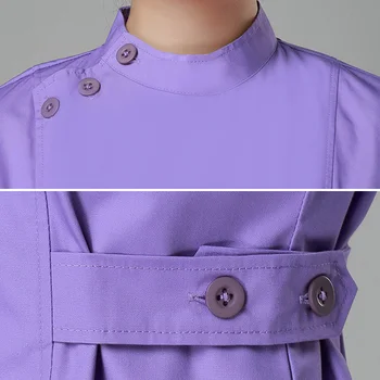 Slim Pogu vidukļa dizaina Spa vienotos ar elastīgu vidukļa bikses lab mētelis Krūmāji Tērpi Sievietēm Veselības aprūpes Darbinieku apģērbu skrubis komplekts