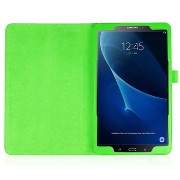 Slim PU Leather Cover Case For Samsung Galaxy Tab 10.1 T580 Saliekamais Stends Aizsardzības Tabletes Apvalks +Protector Ekrāna+Irbuli