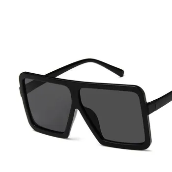 Slīpums Laukumā Pār Izmēra Sieviešu Saulesbrilles Ir 2021. Jaunu Zīmolu, Dizainu, Modi, Sieviešu, Saules Brilles UV400 Vintage Plastmasas Rāmi