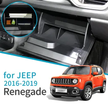 Smabee Automašīnas cimdu glabāšanas kārba, Jeep Renegade 2016 2017 2018 2019 Interjera aksesuāri, Auto pilota uzglabāšanas Kosmētikas kaste