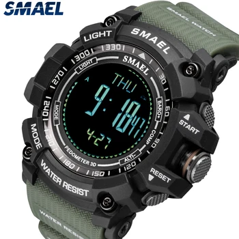 SMAEL Sporta Ciparu pulkstenis Vīriešiem Kompass, Pasaules Laiks, Pulkstenis, Kaloriju Skaits uz Leju, Signalizācijas Ūdensizturīgs rokas Pulkstenis Relogio Masculino 8020