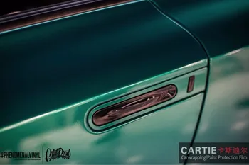 Smaragds Zaļš Metālisks Spīdums Auto Wrap Stils Ar candy ar Spīdīgu Gaisa burbuli Bezmaksas pilnu auto, kas Aptver folija PROTWRAPS 1.52x20m/Roll