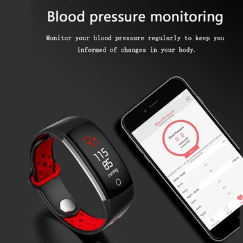 Smart Aproce Sieviešu Q6 Bluetooth Smartwatch Vīriešiem sirdsdarbība, Asins Spiediena Monitoru, Sporta Skatīties Fitnesa Tracker Android, IOS