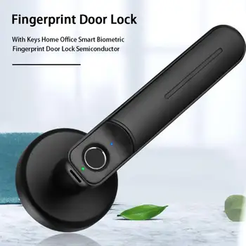 Smart Biometrijas Guļamistaba Drošības Bateriju Darbināmas Pirkstu Nospiedumu Durvju Slēdzenes Jutīga Cinka Sakausējuma Pusvadītāju Ar Atslēgām, Mājas Birojam