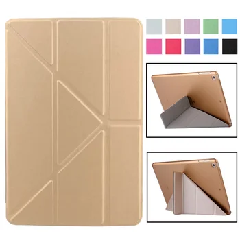 Smart Cover iPad Mini4 Ultra Slim PU Ādas somiņa + PC caurspīdīgs atpakaļ gadījumā par Apple ipad Mini 4 3 2 1 7.9 collu