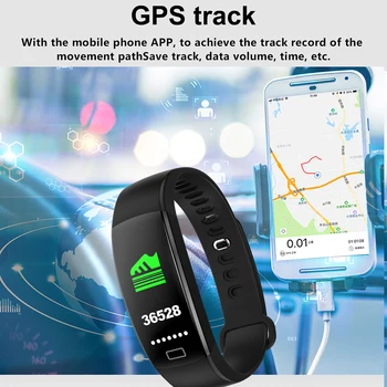 Smart Fitnesa Aproce Vīriešiem, Krāsu Ekrāns IP68 Ūdensnecaurlaidīga asinsspiediens, Sirds ritma Monitors Aproce Android, IOS pk ID107