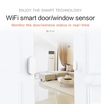 Smart Home Security Bezvadu Durvju Signalizācija, WiFi, Logu, Durvju Sensors Detektors, Izmantojot App Kontroles Saderīgu Amazon Alexa, Google Home