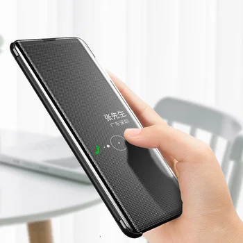 Smart Mirror Flip Case For Huawei Mate 20 30 Pro P20 P30 Pro P30 P20 Lite P smart 2019 Godu 20i 10es mate 20 30lite Skaidrs Vāciņu