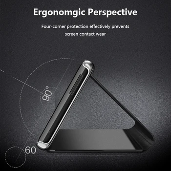 Smart Mirror Flip Case For Samsung Galaxy A51 A71 Piezīme 10 9 8 S9 S10 S8 S20 Plus S20FE A50 A70 A50S A70S A10 A20 A40 Segtu Coque