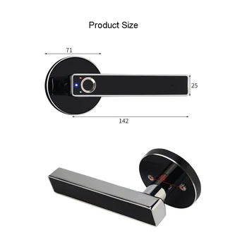 Smart Roktura Bloķēšanas Biometrisko pirkstu Nospiedumu Keyless Elektroniskās Durvju Slēdzenes, Atslēgu Cinka Sakausējuma Iekštelpu Guļamistaba YOHEEN YT2