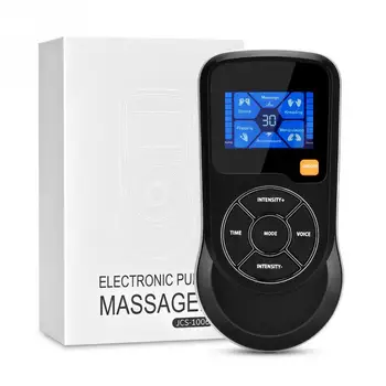 Smart Shiatsu Fizioterapija Massager Elektriskais Muskuļu Stimulators Kontroles Balss Ziņu Ķermeņa Akupunktūras banku likšana ar USB Uzlāde