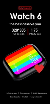 Smart Skatīties uz sievietēm smart watch6 Par poco x3 Ios Android Fitnesa Tarcker SmartWatch PK amazfit neo W26 Haylou Ls02 X6 T500