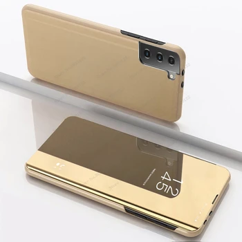Smart Spogulis, Pārsegs Magnētisko Case For Samsung Galaxy S21 Ultra S21 Plus S 21 5G Stāvēt Tālruņa Vāciņu Coque Galaxy S21 Ultra 5G